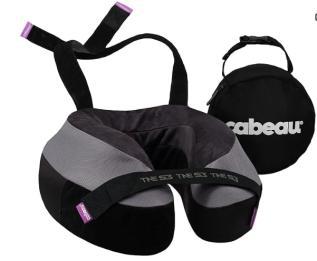 Travel neck pillow with carry pouch.